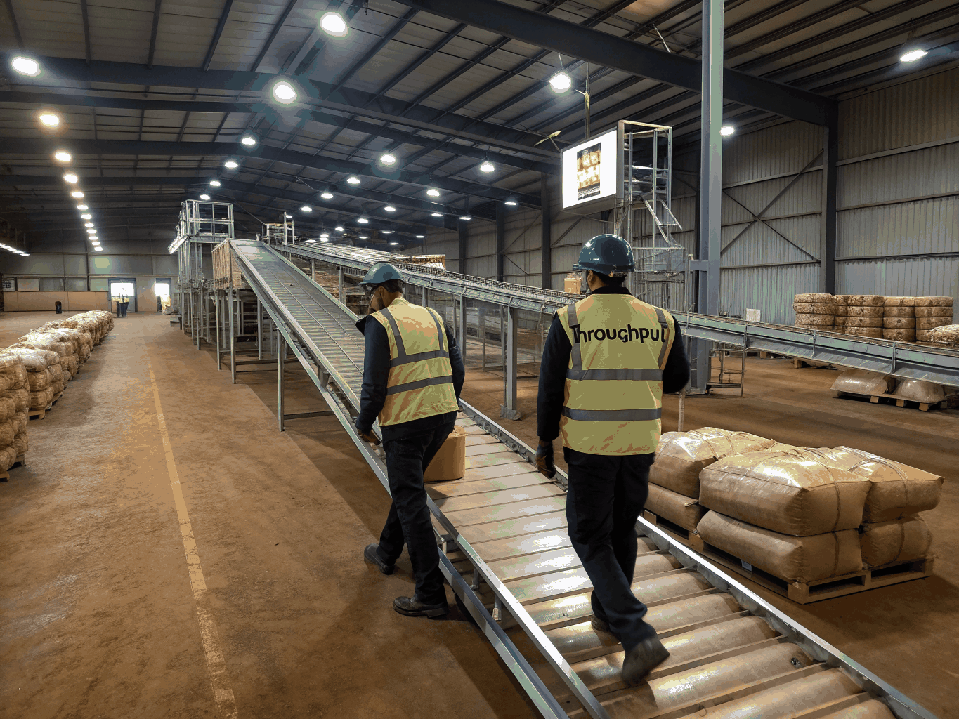 Automated industrial fertiliser granulation and bagging production facility